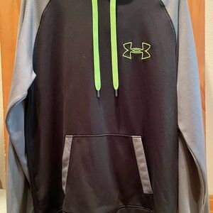 Black Under Armour Hoodie with Neon Green Detail